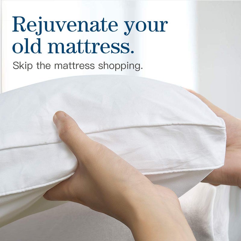 COONP Twin XL Mattress Topper, Extra Thick Pillowtop, Cooling Plush Mattress Pad Cover Cotton Top Bed Topper Protector with 8-21 Inch Deep Pocket - Image 5